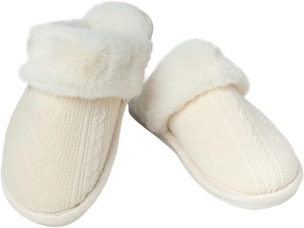 Women's Slippers Soft Plush Winter Warm House Shoes Slip on Fluffy Fur Slippers
