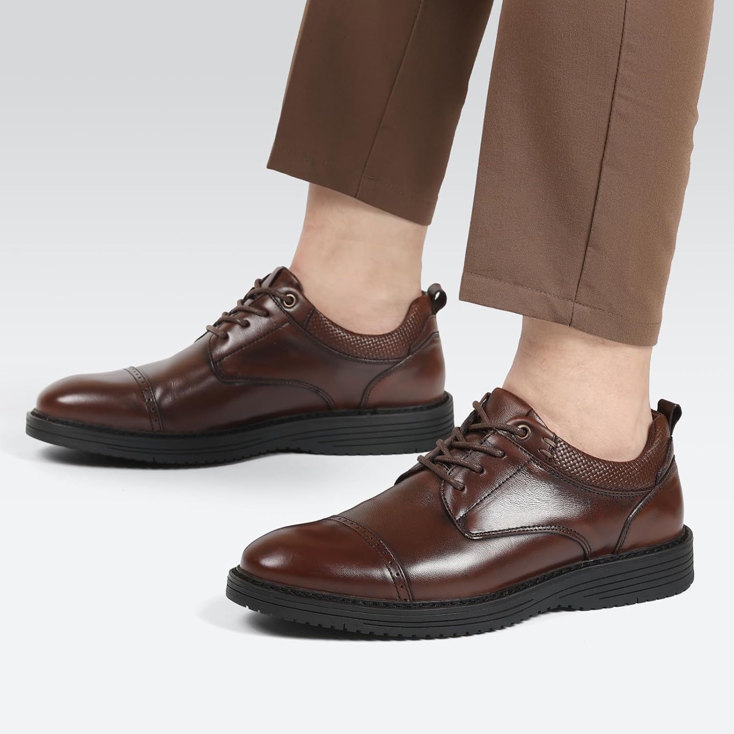 Men’s Genuine Leather Oxford Dress Shoes – Lace-Up Business Wedding Shoes - Image 2